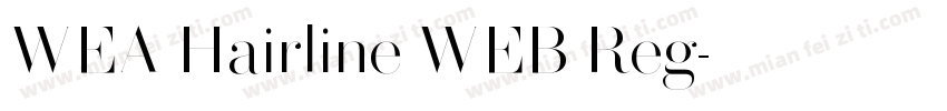 WEA Hairline WEB Reg字体转换
